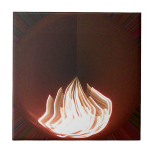 Beautiful Abstract Flame Art Print Tile