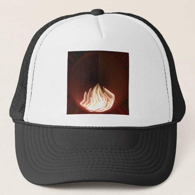 Beautiful Abstract Flame Art Print Trucker Hat (Front)