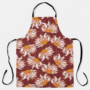 Beautiful  abstract flower pattern art  apron