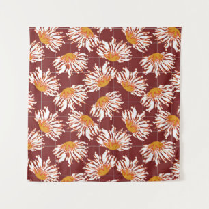 Beautiful abstract flower pattern art tapestry