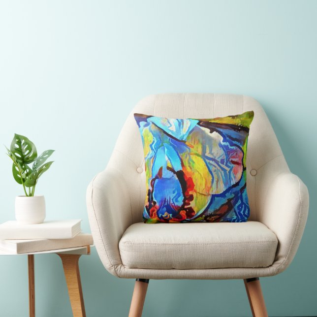 Beautiful abstract flower throw pillow (Chair)