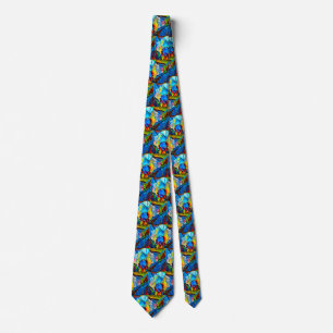 Beautiful abstract flower tie