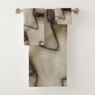 Beautiful Abstract Leave a Long Lasting Impression Bath Towel Set