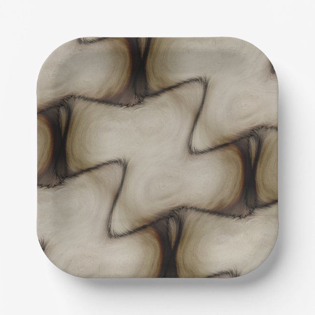 Beautiful Abstract Leave a Long Lasting Impression Paper Plate (Front)