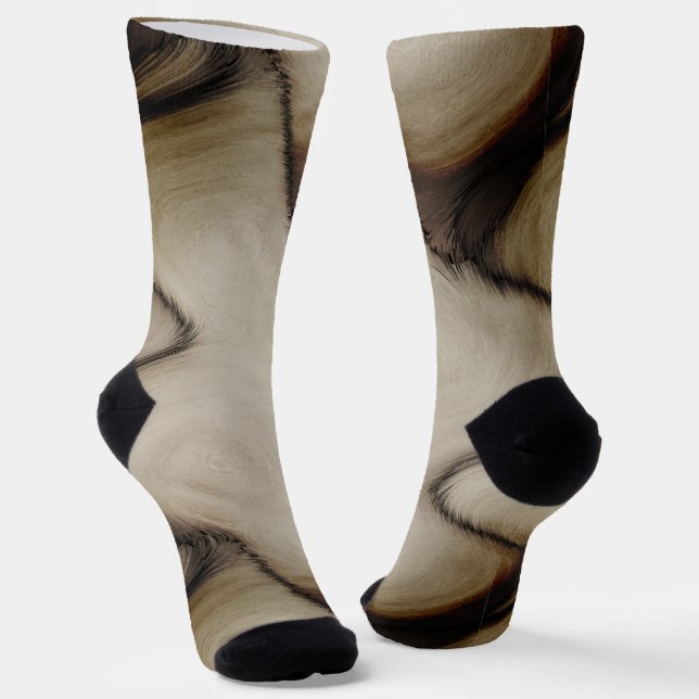 Beautiful Abstract Leave a Long Lasting Impression Socks (Angled)