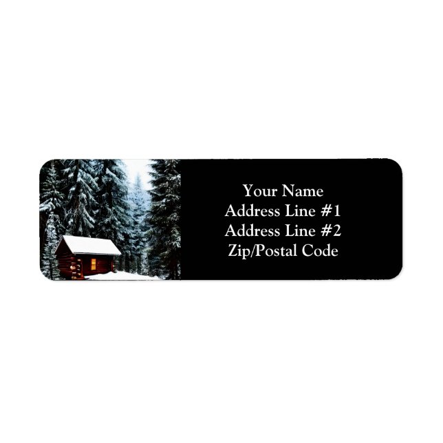 Beautiful Abstract Little Winter Cabin (Front)