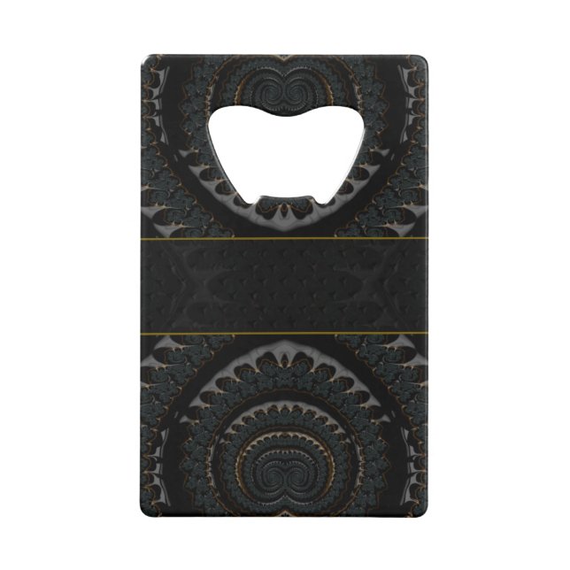 Beautiful Abstract Monogram Wallet Bottle Opener (Front)
