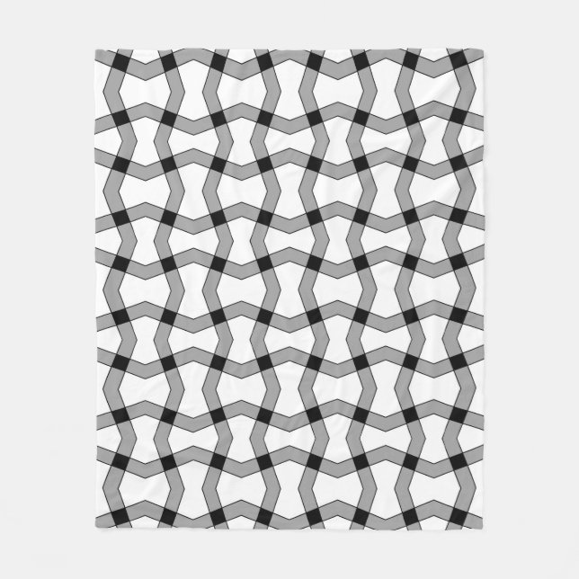 Beautiful abstract ornamental background, black, g fleece blanket (Front)