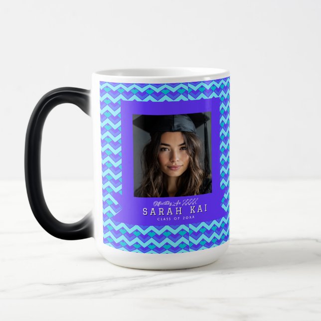Beautiful Abstract Pattern Photo Keepsake Magic Mug (Left)