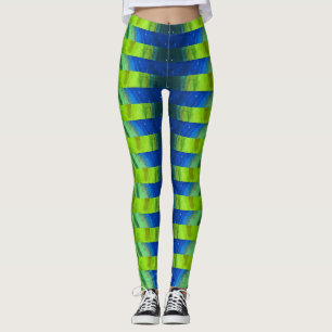 Beautiful Abstract Peacock Alien  Leggings
