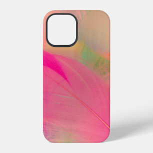 Beautiful abstract purple and blue feathers on whi iPhone 12 case