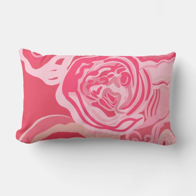Beautiful abstract rose design cushion (Front)
