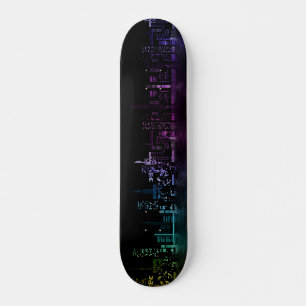 Beautiful Abstract Skyline Skateboard