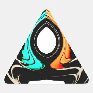 Beautiful Abstract Swirls Art Print Triangle Sticker