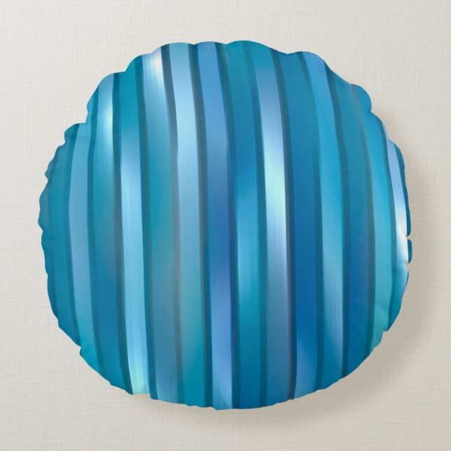 Beautiful abstract vertical blue background with l round pillow (Front)