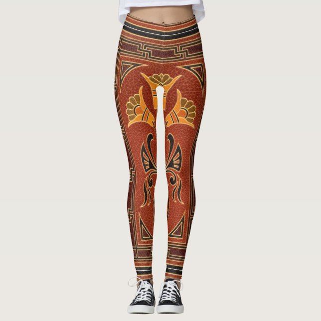 Beautiful Abstract Vintage Leggings (Front)