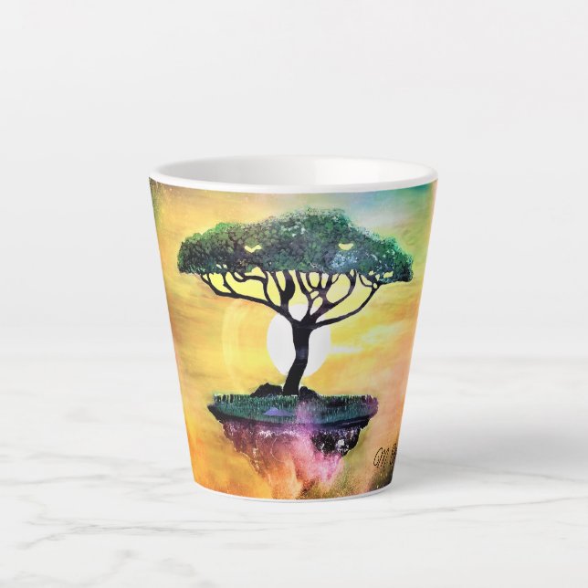 Beautiful Acacia Tree of Africa Latte Mug (Front)