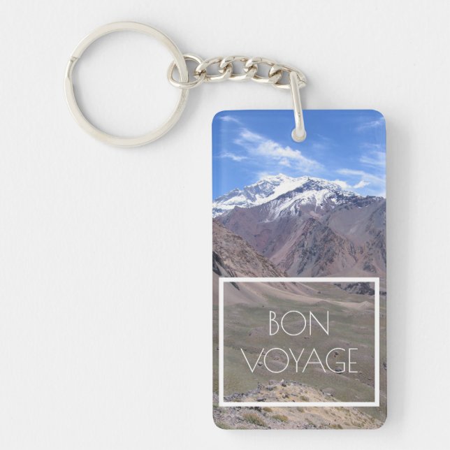 Beautiful Acongagua National Park View, Argentina Keychain (Front)