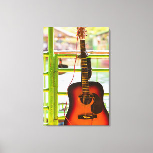 Beautiful Acoustic Guitar Canvas Print