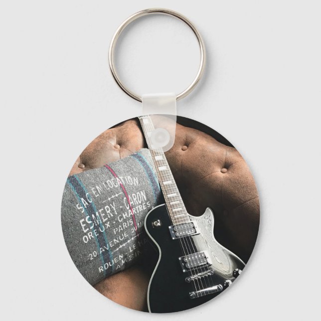 Beautiful Acoustic Guitar Keychain (Front)