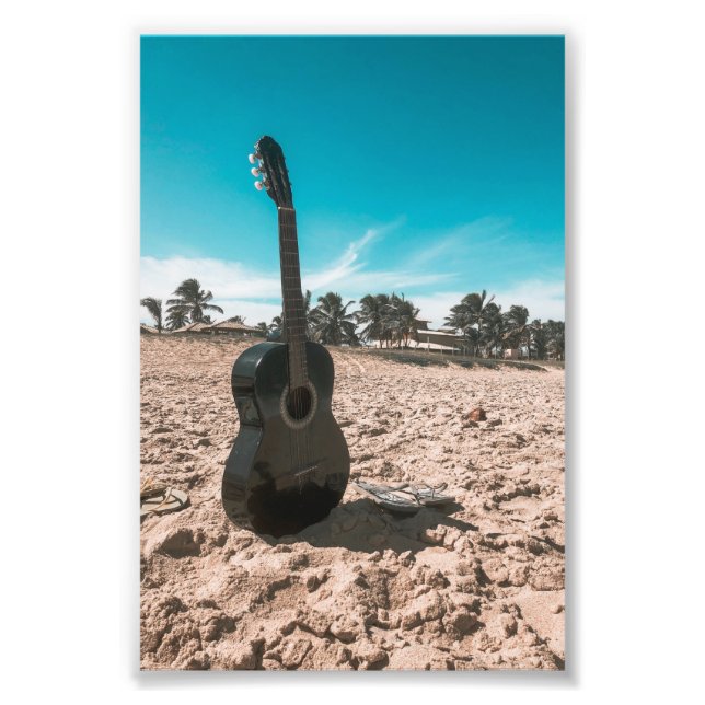 Beautiful Acoustic Guitar Photo Print (Front)