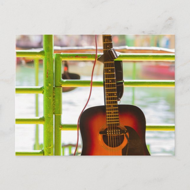Beautiful Acoustic Guitar Postcard (Front)