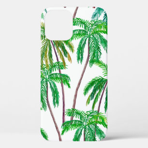 Beautiful acrylic seamless floral summer pattern w iPhone 12 case