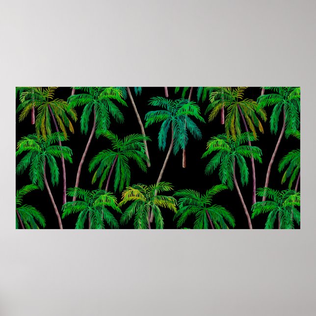 Beautiful acrylic seamless floral summer pattern w poster (Front)