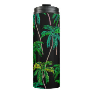 Beautiful acrylic seamless floral summer pattern w thermal tumbler