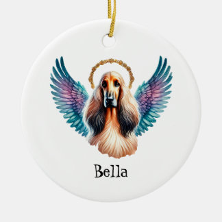 Beautiful Afghan Dog Memorial  Ceramic Ornament