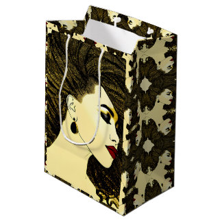 Beautiful African American Woman With Locs Medium Gift Bag