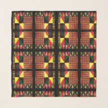 Beautiful African Colours Chiffon Scarf