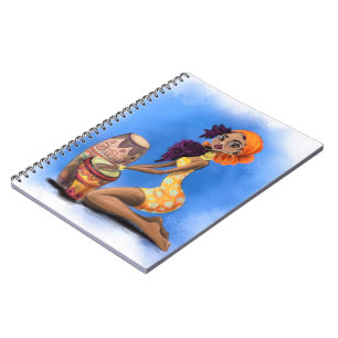 Beautiful African Drummer Girl - Happy Music Party Notebook