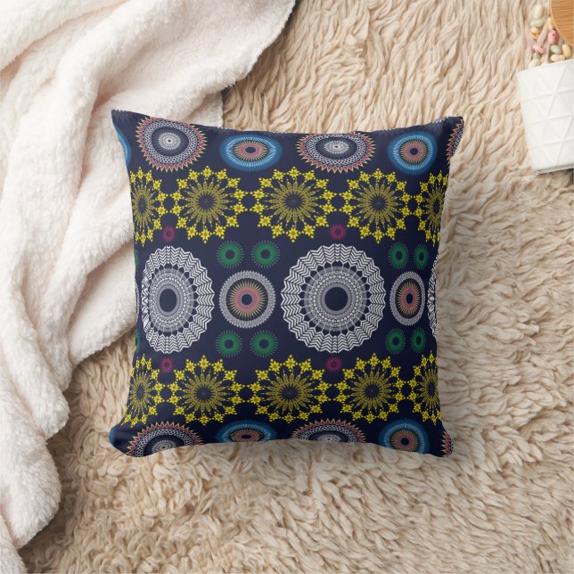 Beautiful African Geometric Ethnic patterned  Throw Pillow (Blanket)