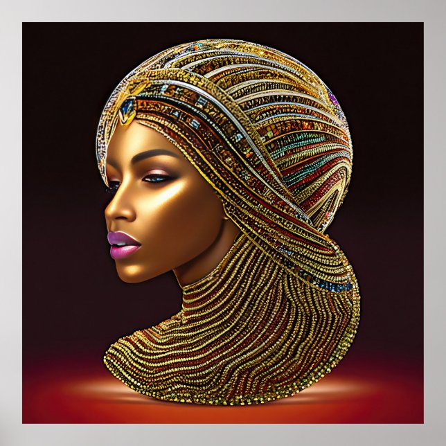 Beautiful African Heritage: Black History Art Poster (Front)