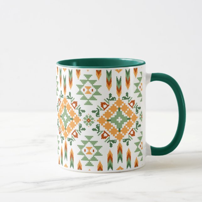 Beautiful African Knitted Pattern Mug (Right)