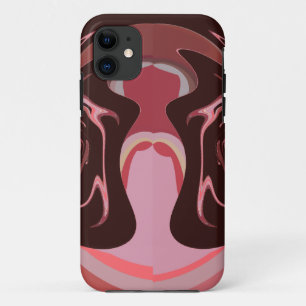 Beautiful African Maroon Motif Print Design iPhone 11 Case