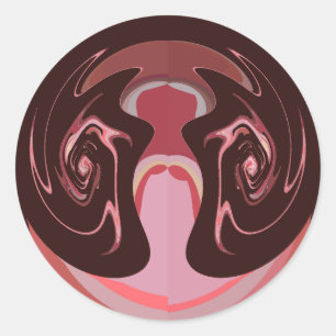 Beautiful African Maroon Motif Print Design Classic Round Sticker