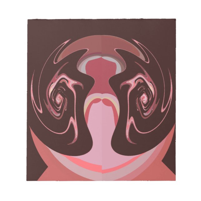 Beautiful African Maroon Motif Print Design Notepad (Front)