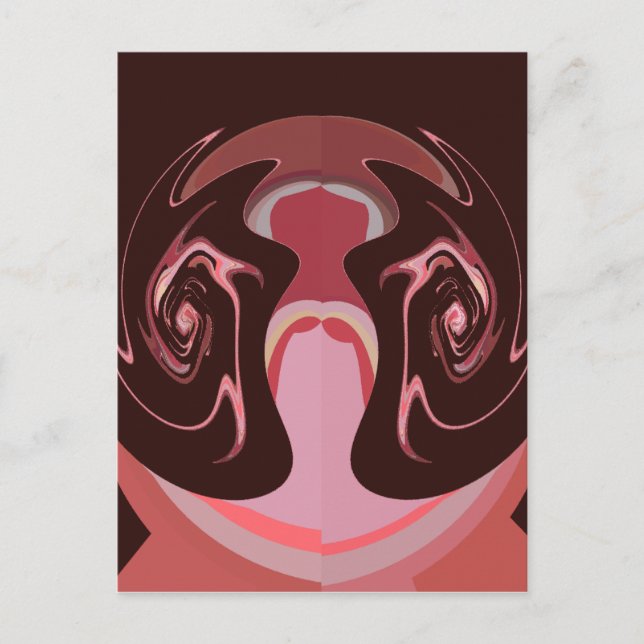 Beautiful African Maroon Motif Print Design Postcard (Front)