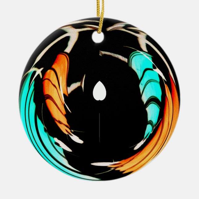 Beautiful African Motif Art Print Ceramic Ornament (Front)