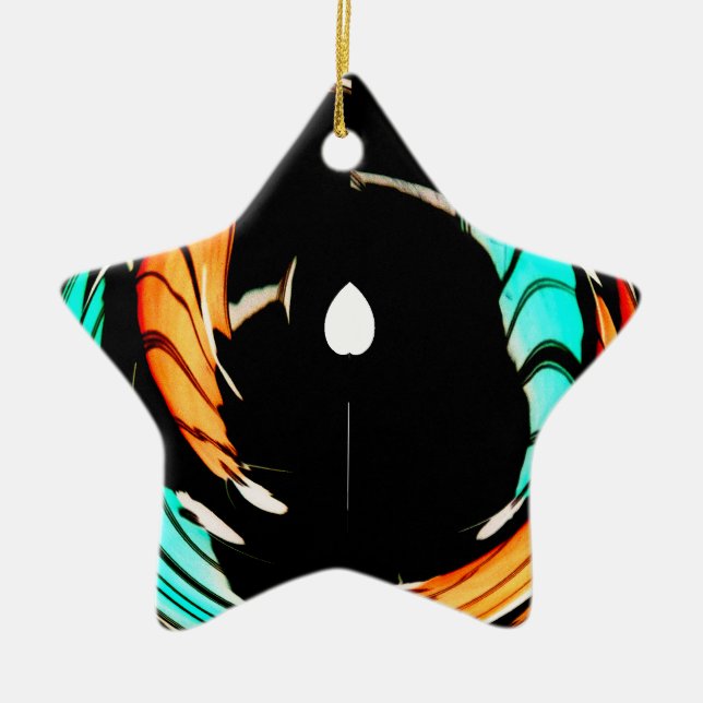 Beautiful African Motif Art Print Ceramic Ornament (Front)