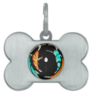 Beautiful African Motif Art Print Pet Name Tag