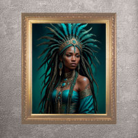 Beautiful African Queen Poster