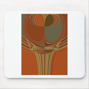 Beautiful African Traditional Golden Brown Motif Mouse Pad