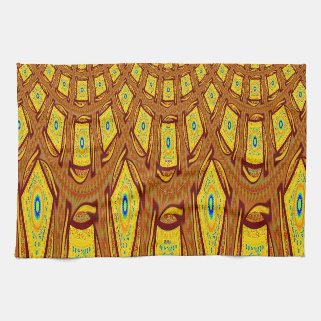 Beautiful African Tribal Motif Kitchen Towel (Horizontal)