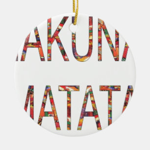 Beautiful African Vintage Colours Hakuna Matata Ar Ceramic Ornament