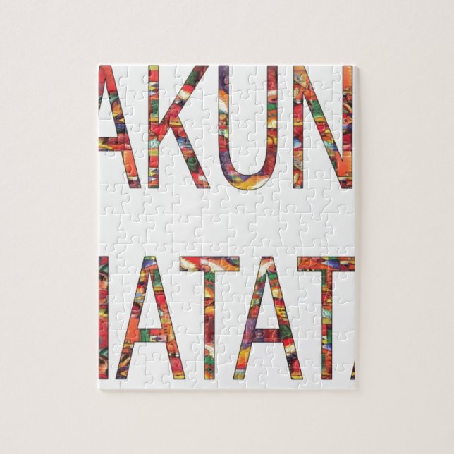 Beautiful African Vintage Colours Hakuna Matata Ar Jigsaw Puzzle (Vertical)