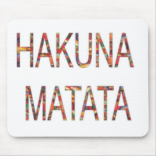 Beautiful African Vintage Colours Hakuna Matata Ar Mouse Pad
