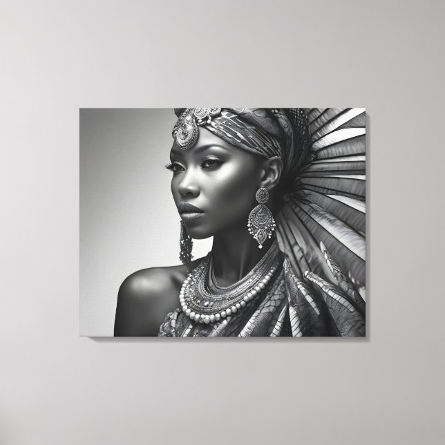 Beautiful African woman Canvas Print (Front)